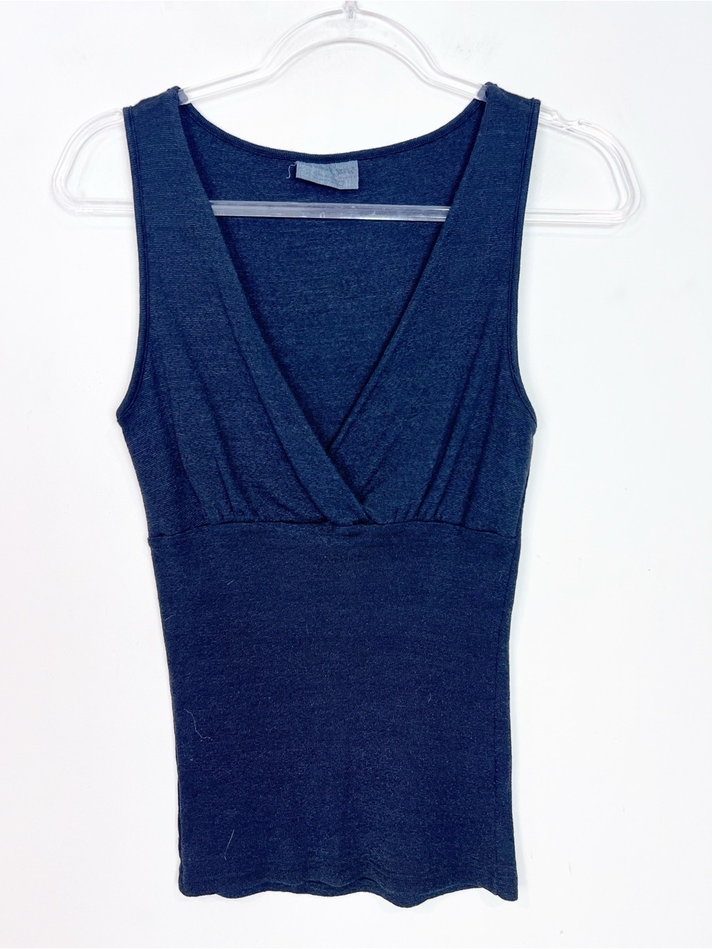 MICHAEL STARS BLACK SLEEVELESS SURPLICE V-NECKLINE SHIRT WOMENS ONE SIZE